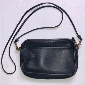 Vintage Black Coach Leather Crossbody Purse